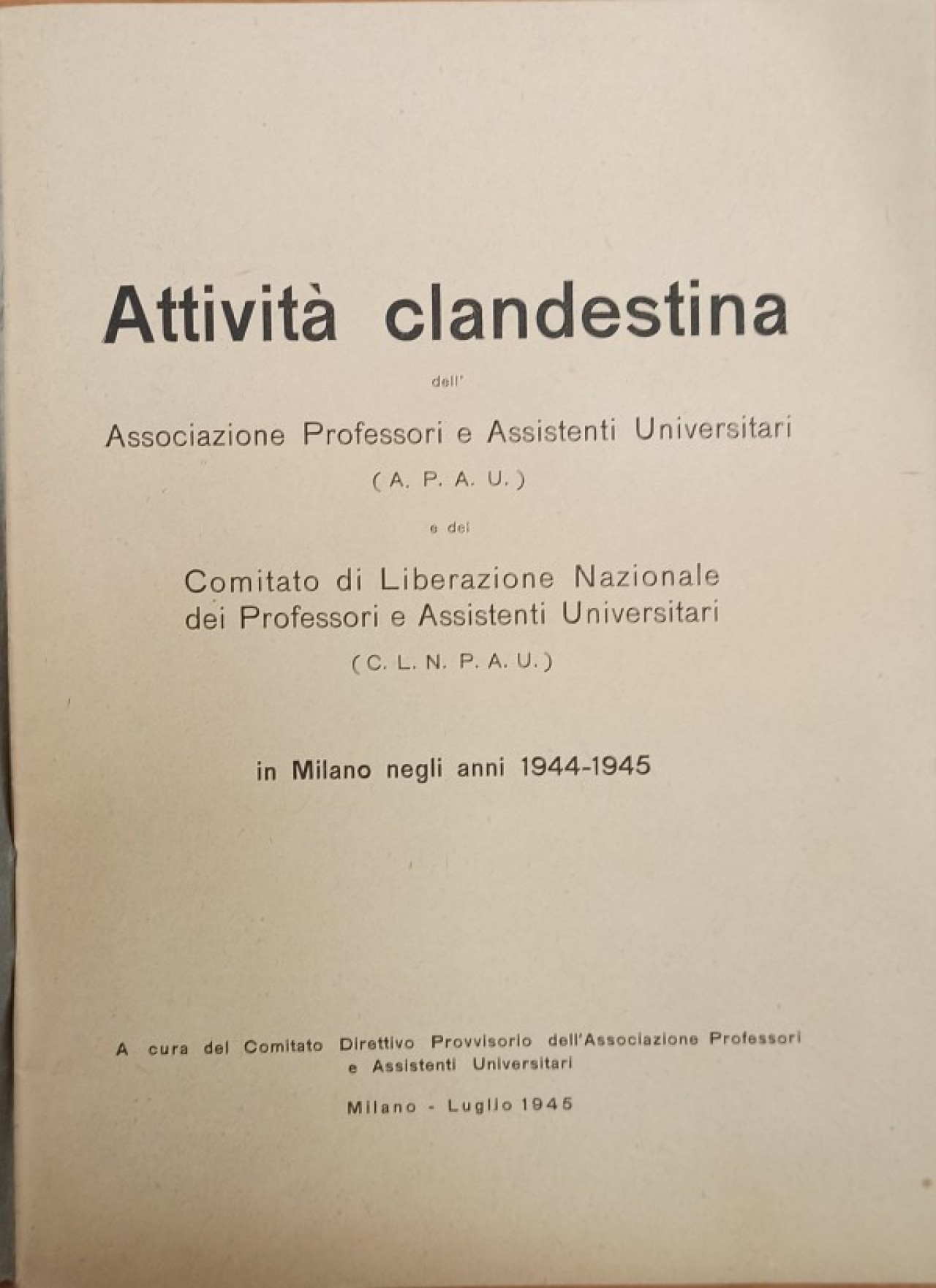 Attività clandestina professori